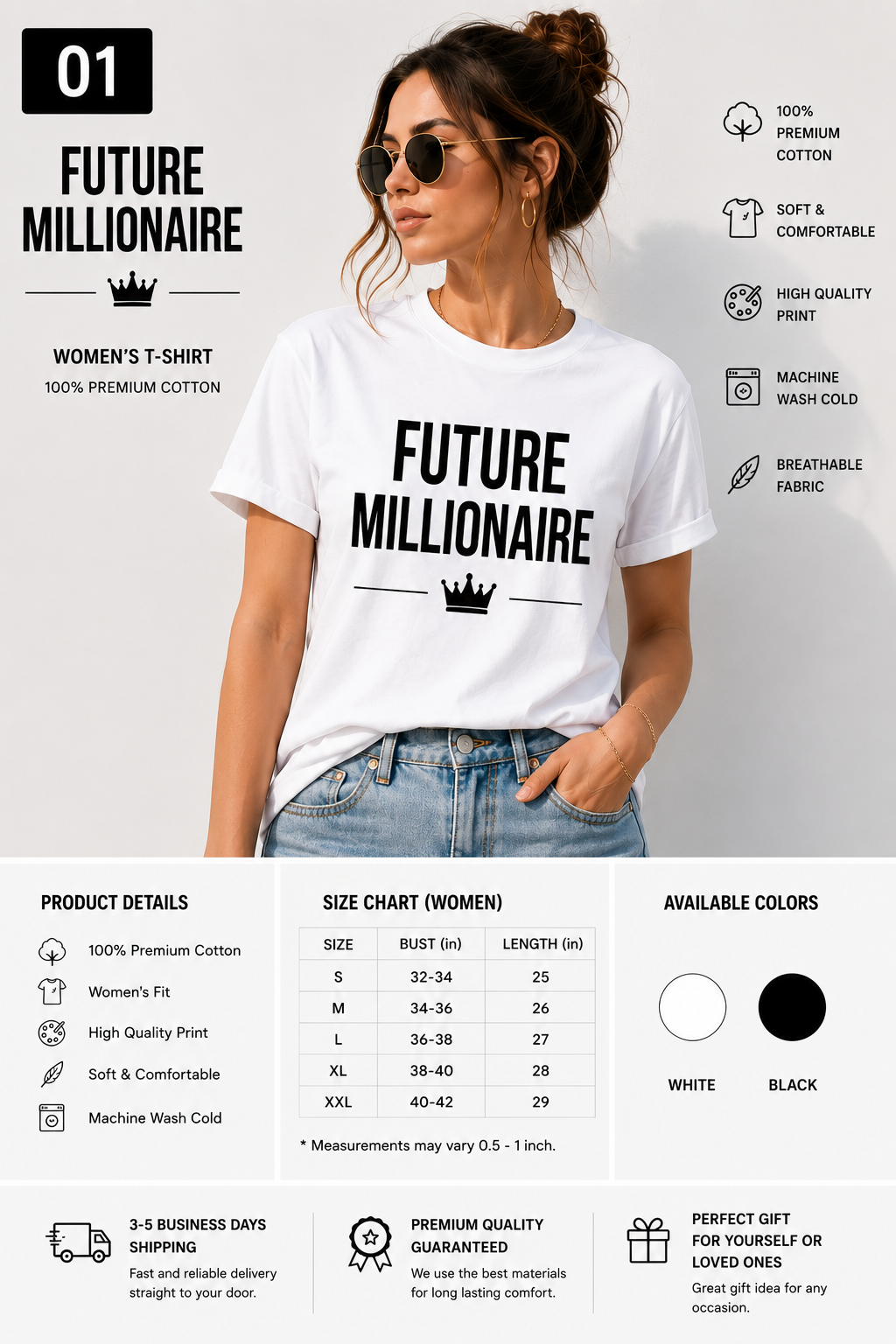 Believe in Yourself – Premium Statement T-Shirt